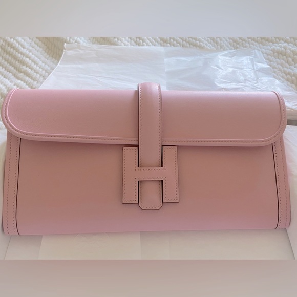 ❌SOLD❌ Authentic Hermès Jige Elan 29 Rose Sakura clutch - Picture 5 of 10